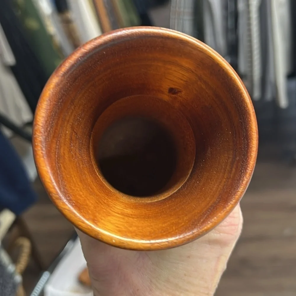 Handmade Two Tone Wooden Vase